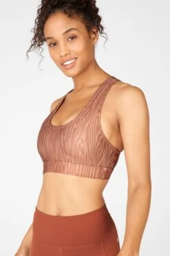 Sage Printed Medium Impact Sports Bra