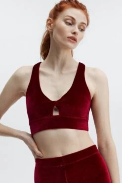 Oasis Twist Velour Sports Bra