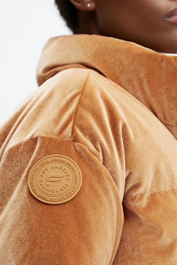 Wander Velour Cropped Puffer Jacket - Image 4