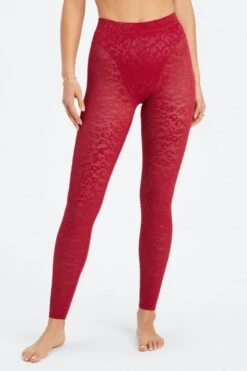 High-Waisted Leopard Mesh Leggings