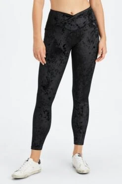 Crushed Velour Crossover Leggings