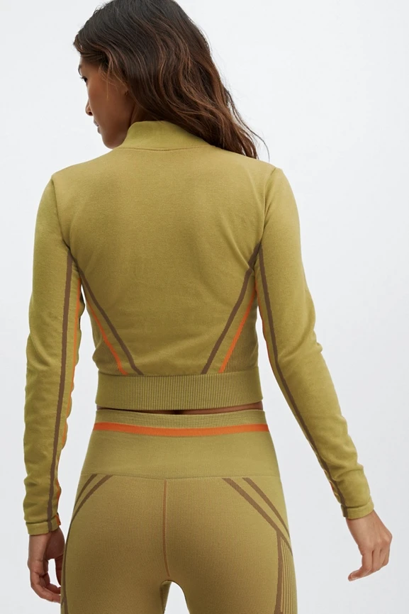 Opal Seamless Half-Zip Long-Sleeve Top - Image 3