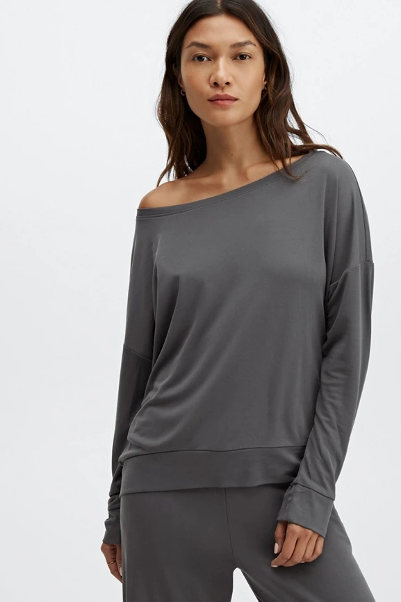 Eco Sleek Knit Boat Neck Pullover - Image 2