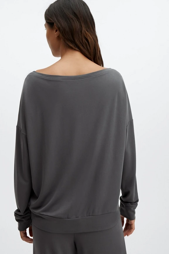 Eco Sleek Knit Boat Neck Pullover - Image 4