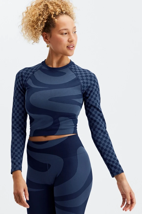 Jada Seamless Long-Sleeve Crop Top