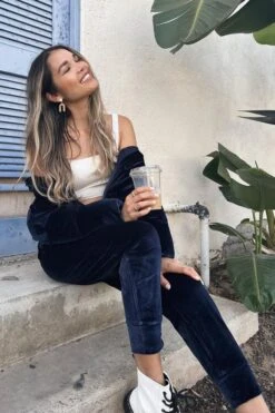 Daria Velour Joggers