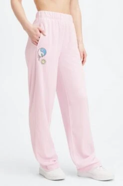 Towel Terry Wide Leg Tracksuit Bottoms