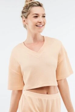 Shannon V-Neck Crop Tee